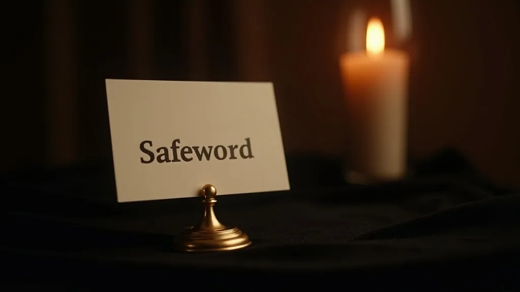 fiche de safeword vierge sur support de laiton, velours noir a Marseille